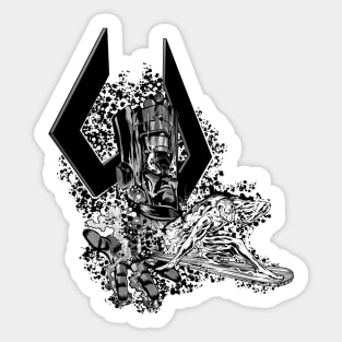 Galactus & Silver Surfer - BW Sticker